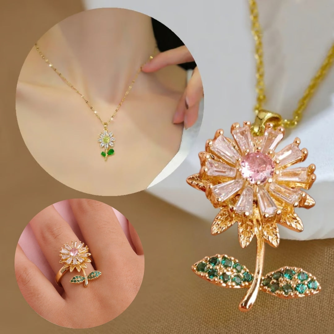 Set Margaritas Collar Y Anillo