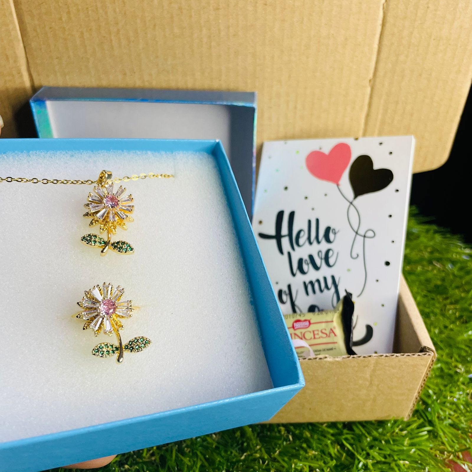 Set Margaritas Collar Y Anillo