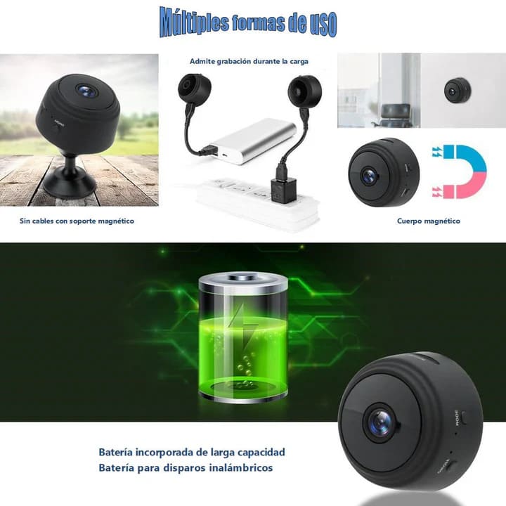 Mini Camara Espia A9 Imantada